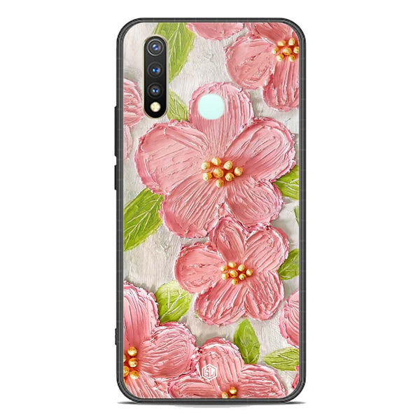 Floral Series Soft Phone Case - Premium Glass Case - Design 9 - Vivo Y19