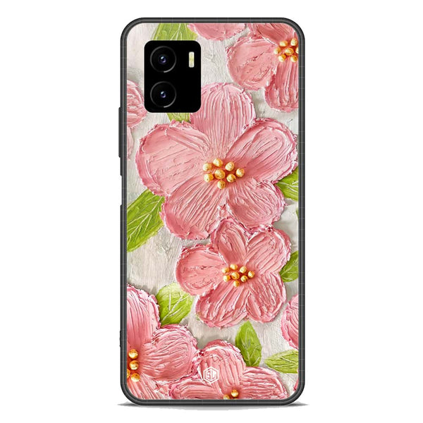 Floral Series Soft Phone Case - Premium Glass Case - Design 9 - Vivo Y15s