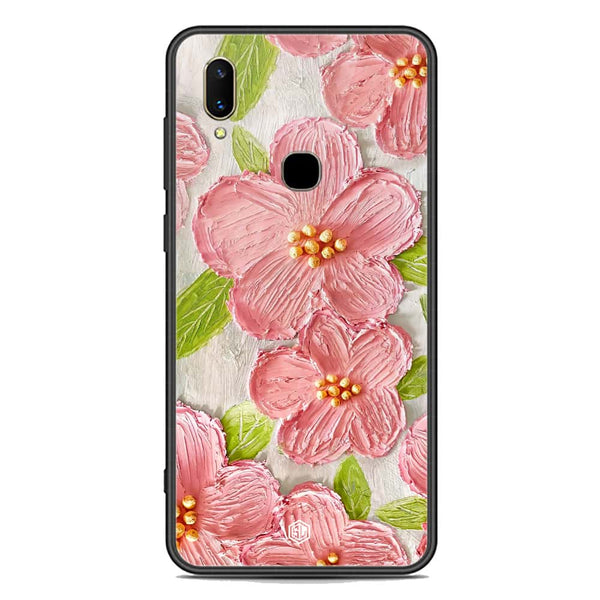 Floral Series Soft Phone Case - Premium Glass Case - Design 9 - Vivo V11 Pro