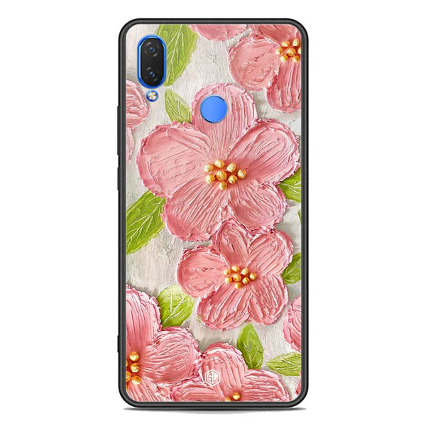 Floral Series Soft Phone Case - Premium Glass Case - Design 9 - Huawei Y7 2019