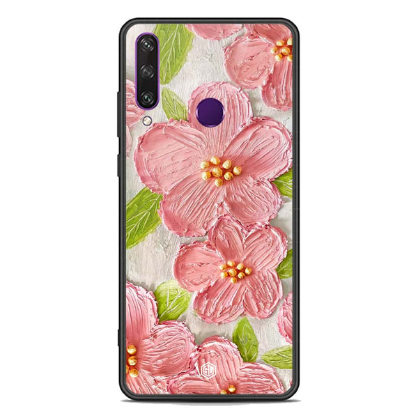 Floral Series Soft Phone Case - Premium Glass Case - Design 9 - Huawei Y6p