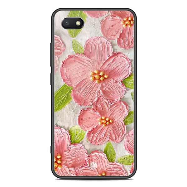 Floral Series Soft Phone Case - Premium Glass Case - Design 9 - Huawei Y5 Prime 2018