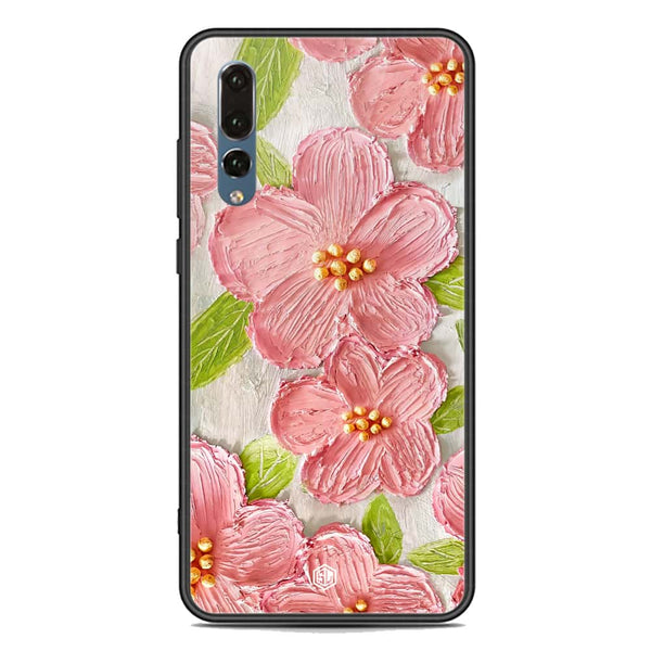 Floral Series Soft Phone Case - Premium Glass Case - Design 9 - Huawei P20 Pro