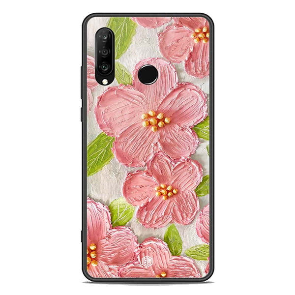 Floral Series Soft Phone Case - Premium Glass Case - Design 9 - Huawei Nova 4e
