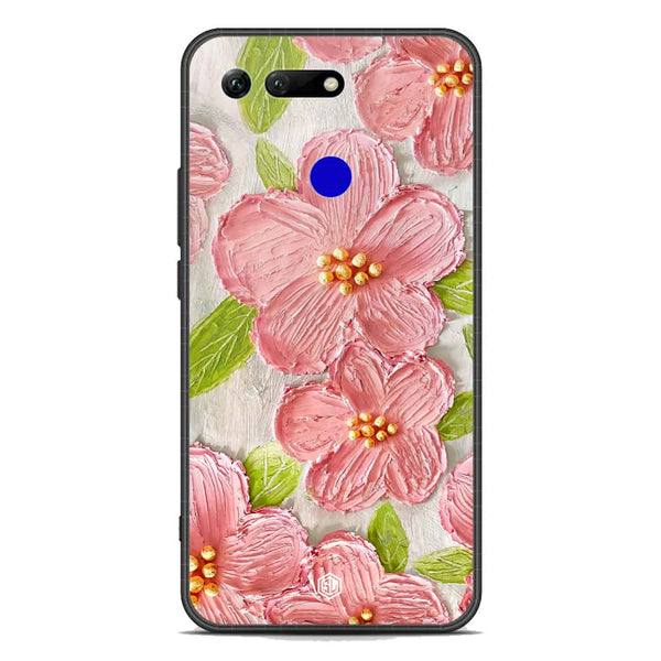 Floral Series Soft Phone Case - Premium Glass Case - Design 9 - Huawei Honor View 20