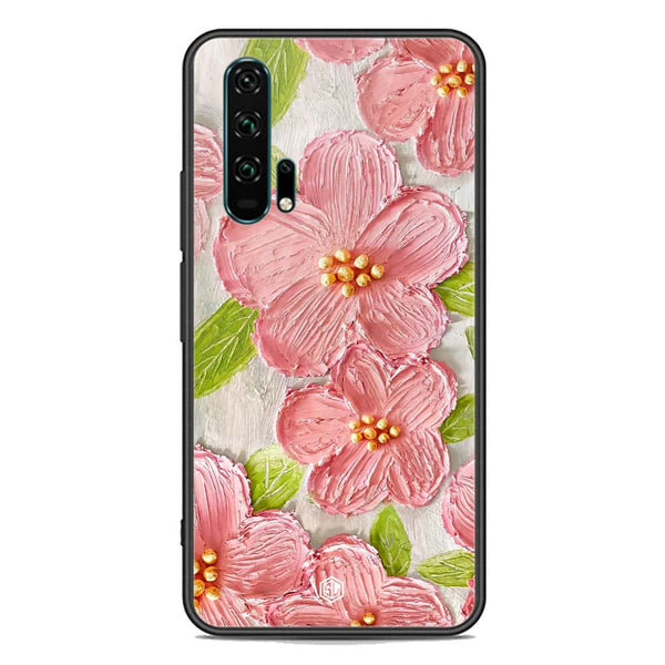 Floral Series Soft Phone Case - Premium Glass Case - Design 9 - Honor 20