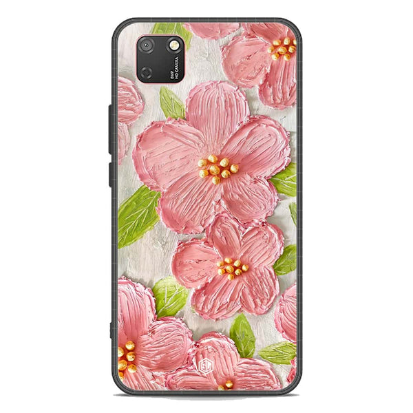 Floral Series Soft Phone Case - Premium Glass Case - Design 9 - Honor 9S