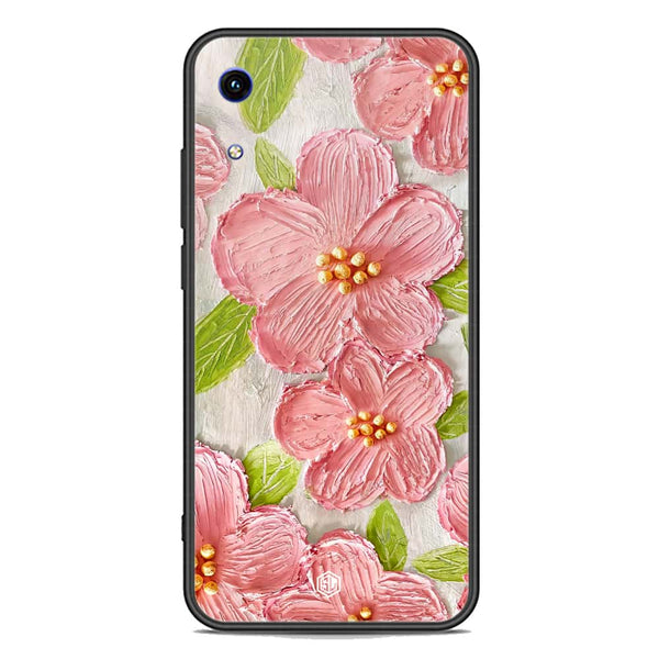 Floral Series Soft Phone Case - Premium Glass Case - Design 9 - Huawei Honor 8A