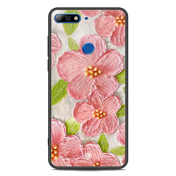 Floral Series Soft Phone Case - Premium Glass Case - Design 9 - Huawei Honor 7C