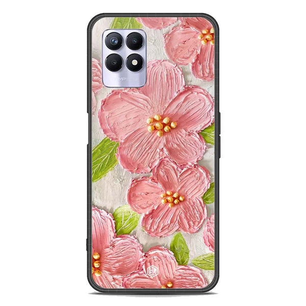 Floral Series Soft Phone Case - Premium Glass Case - Design 9 - Realme Narzo 50 4G