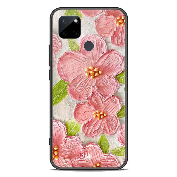 Floral Series Soft Phone Case - Premium Glass Case - Design 9 - Realme C25Y