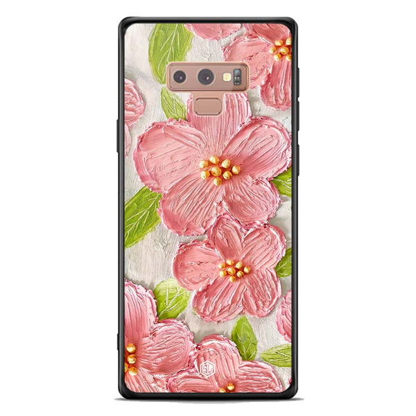 Floral Series Soft Phone Case - Premium Glass Case - Design 9 - Samsung Galaxy Note 9