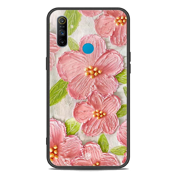 Floral Series Soft Phone Case - Premium Glass Case - Design 9 - Realme C3