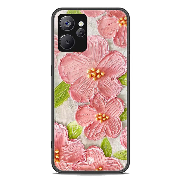 Floral Series Soft Phone Case - Premium Glass Case - Design 9 - Realme 10T
