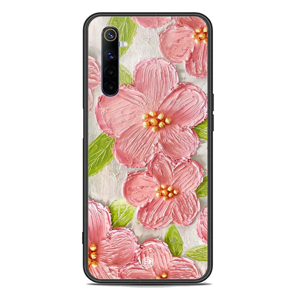 Floral Series Soft Phone Case - Premium Glass Case - Design 9 - Realme 6