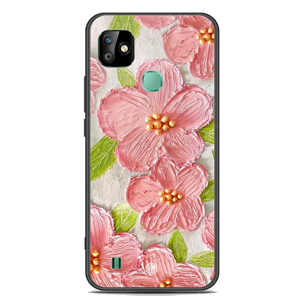 Floral Series Soft Phone Case - Premium Glass Case - Design 9 - Infinix Smart HD 2021