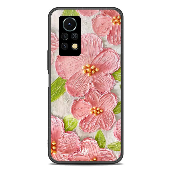 Floral Series Soft Phone Case - Premium Glass Case - Design 9 - Infinix Note 11s