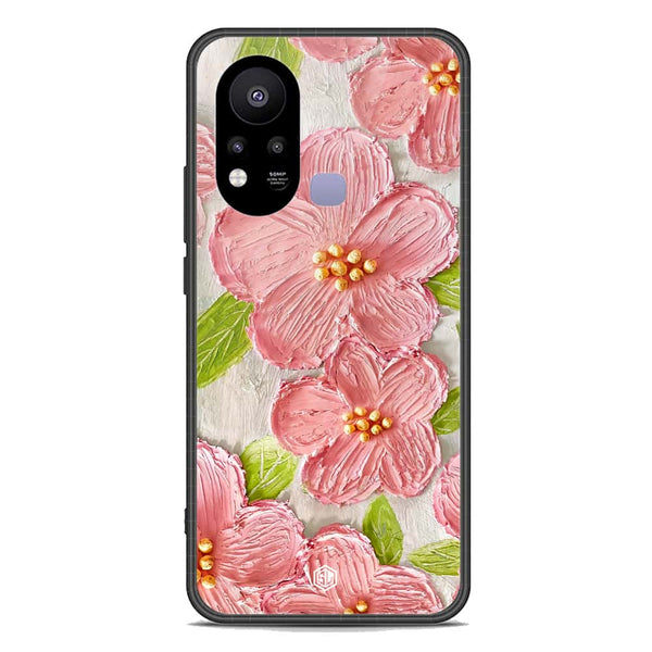 Floral Series Soft Phone Case - Premium Glass Case - Design 9 - Infinix Hot 11s