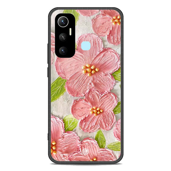 Floral Series Soft Phone Case - Premium Glass Case - Design 9 - Infinix Hot 11