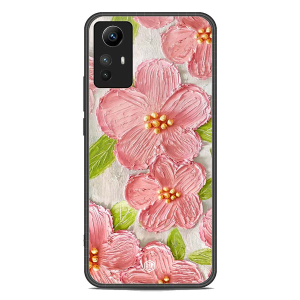 Floral Series Soft Phone Case - Premium Glass Case - Design 9 - Xiaomi Redmi Note 12S