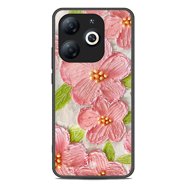 Floral Series Soft Phone Case - Premium Glass Case - Design 9 - Infinix Smart 8
