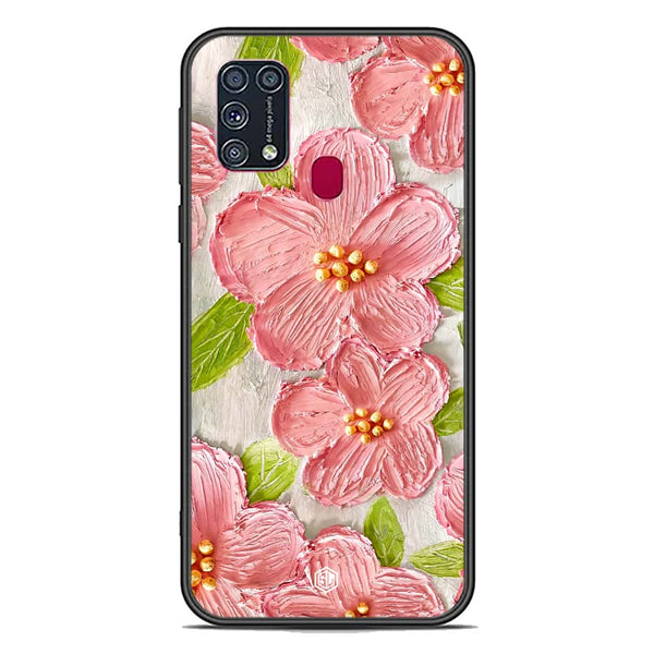 Floral Series Soft Phone Case - Premium Glass Case - Design 9 - Samsung Galaxy M31