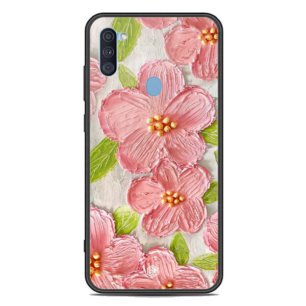 Floral Series Soft Phone Case - Premium Glass Case - Design 9 - Samsung Galaxy M11