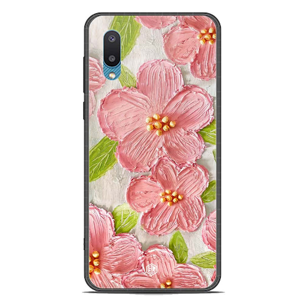 Floral Series Soft Phone Case - Premium Glass Case - Design 9 - Samsung Galaxy M02