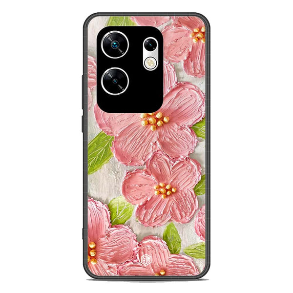 Floral Series Soft Phone Case - Premium Glass Case - Design 9 - Infinix Zero 30 4G