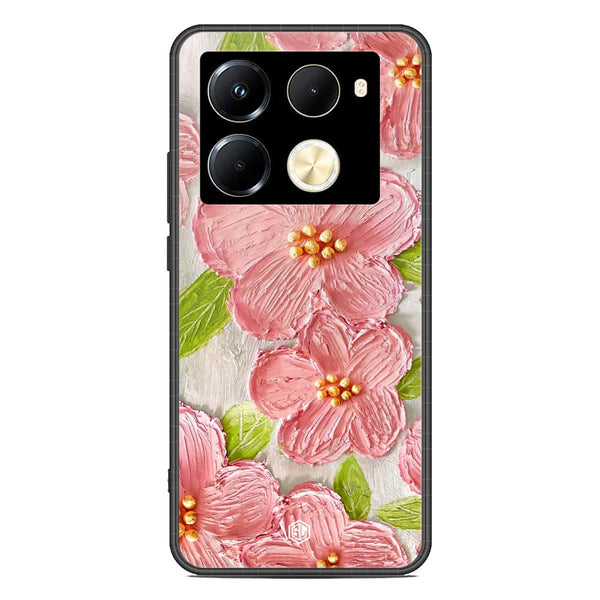 Floral Series Soft Phone Case - Premium Glass Case - Design 9 - Infinix Note 40 Pro