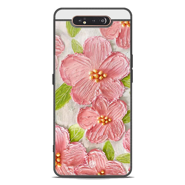 Floral Series Soft Phone Case - Premium Glass Case - Design 9 - Samsung Galaxy A80