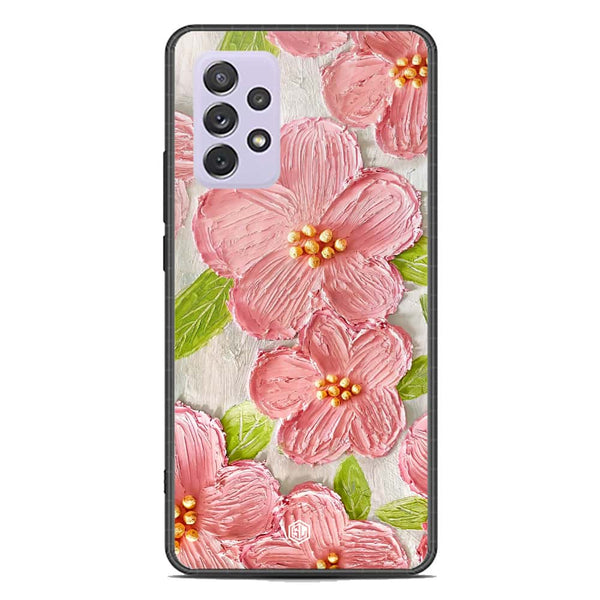 Floral Series Soft Phone Case - Premium Glass Case - Design 9 - Samsung Galaxy A72