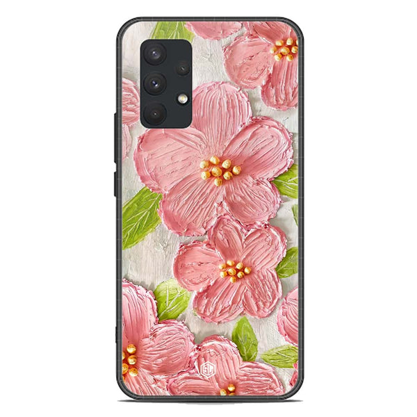 Floral Series Soft Phone Case - Premium Glass Case - Design 9 - Samsung Galaxy A32