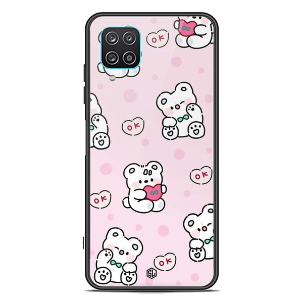 Cute Chic Series Soft Phone Case - Premium Glass Case - Design 1 - Samsung Galaxy A12 Nacho