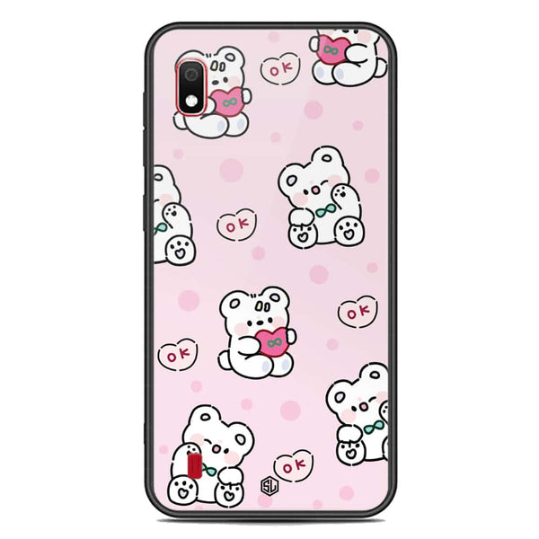 Cute Chic Series Soft Phone Case - Premium Glass Case - Design 1 - Samsung Galaxy A10