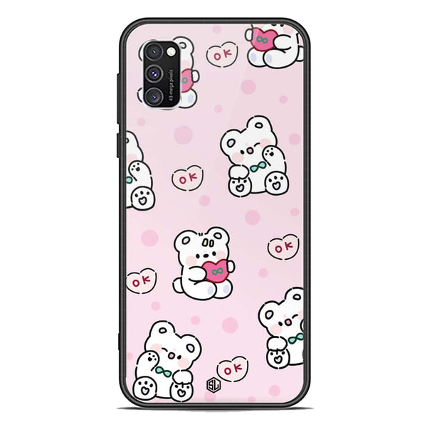 Cute Chic Series Soft Phone Case - Premium Glass Case - Design 1 - Samsung Galaxy A03s