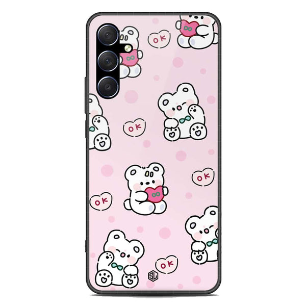 Cute Chic Series Soft Phone Case - Premium Glass Case - Design 1 - Samsung Galaxy M53