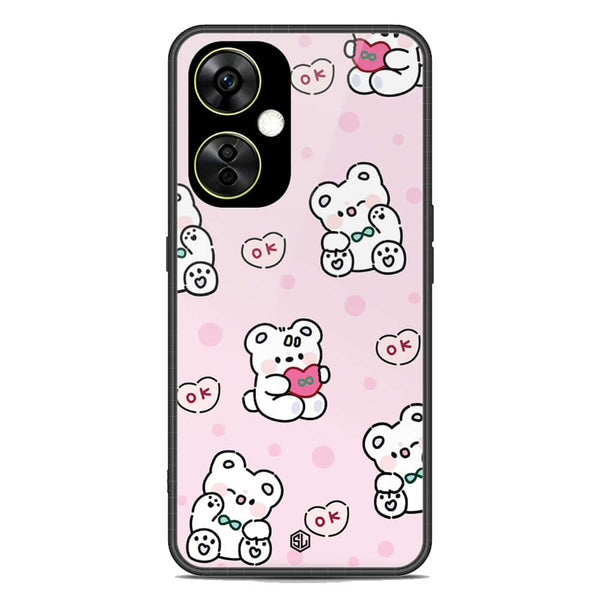 Cute Chic Series Soft Phone Case - Premium Glass Case - Design 1 - OnePlus Nord CE 3 Lite