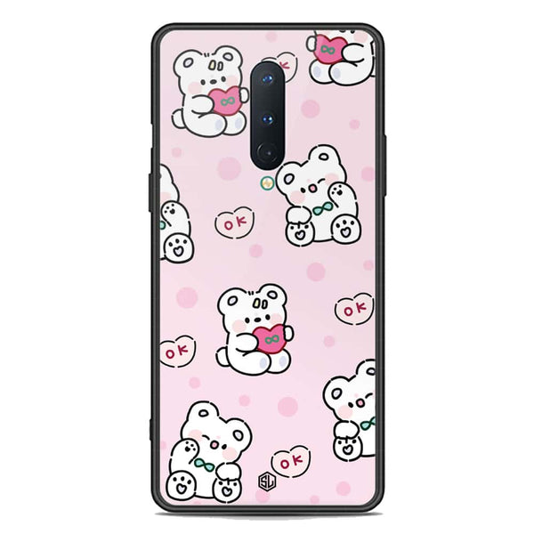 Cute Chic Series Soft Phone Case - Premium Glass Case - Design 1 - OnePlus 8 4G