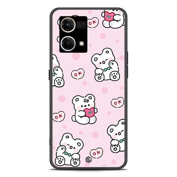 Cute Chic Series Soft Phone Case - Premium Glass Case - Design 1 - Oppo Reno 8 4G