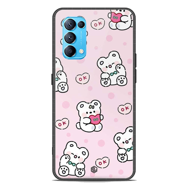 Cute Chic Series Soft Phone Case - Premium Glass Case - Design 1 - Oppo Reno 5 5G