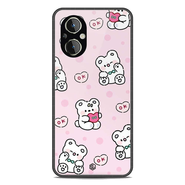 Cute Chic Series Soft Phone Case - Premium Glass Case - Design 1 - Oppo F21 Pro 5G