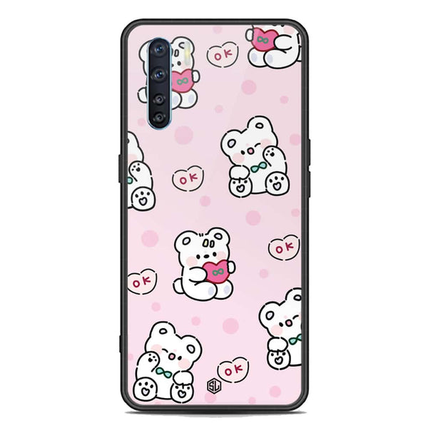 Cute Chic Series Soft Phone Case - Premium Glass Case - Design 1 - Oppo F15