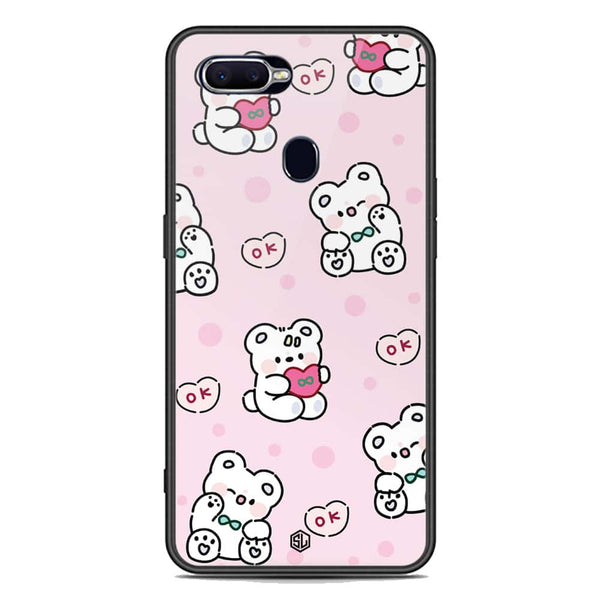 Cute Chic Series Soft Phone Case - Premium Glass Case - Design 1 - Oppo F9