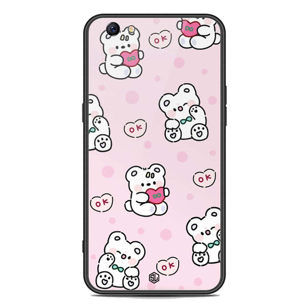Cute Chic Series Soft Phone Case - Premium Glass Case - Design 1 - Oppo F3 Plus