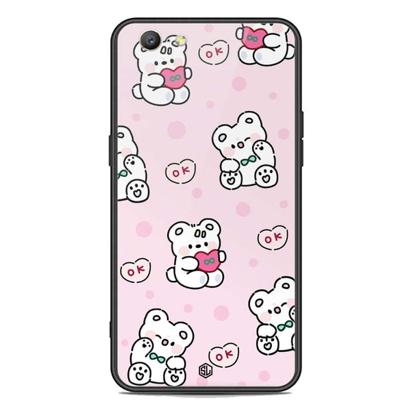 Cute Chic Series Soft Phone Case - Premium Glass Case - Design 1 - Oppo A57