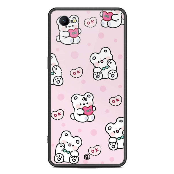 Cute Chic Series Soft Phone Case - Premium Glass Case - Design 1 - Oppo A3
