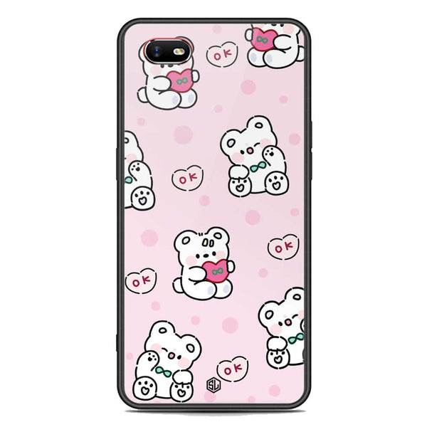 Cute Chic Series Soft Phone Case - Premium Glass Case - Design 1 - Oppo A1k