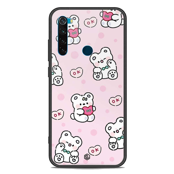 Cute Chic Series Soft Phone Case - Premium Glass Case - Design 1 - Xiaomi Redmi Note 8 2021