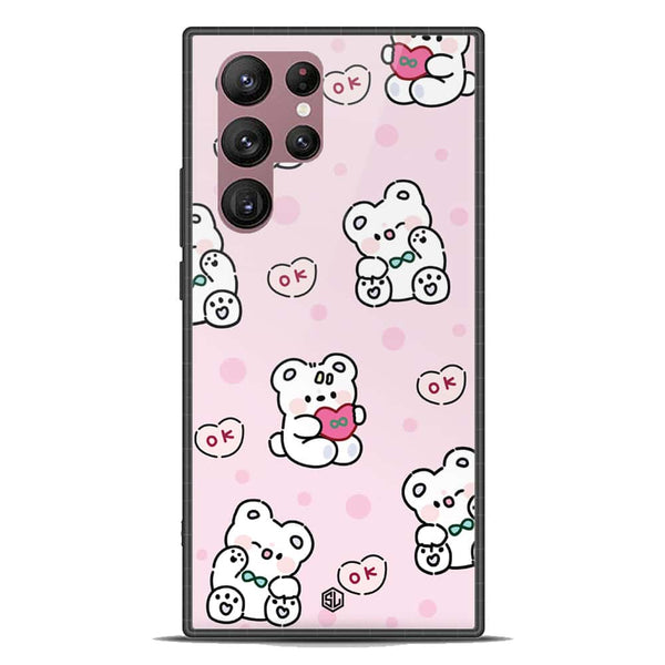 Cute Chic Series Soft Phone Case - Premium Glass Case - Design 1 - Samsung Galaxy S22 Ultra 5G